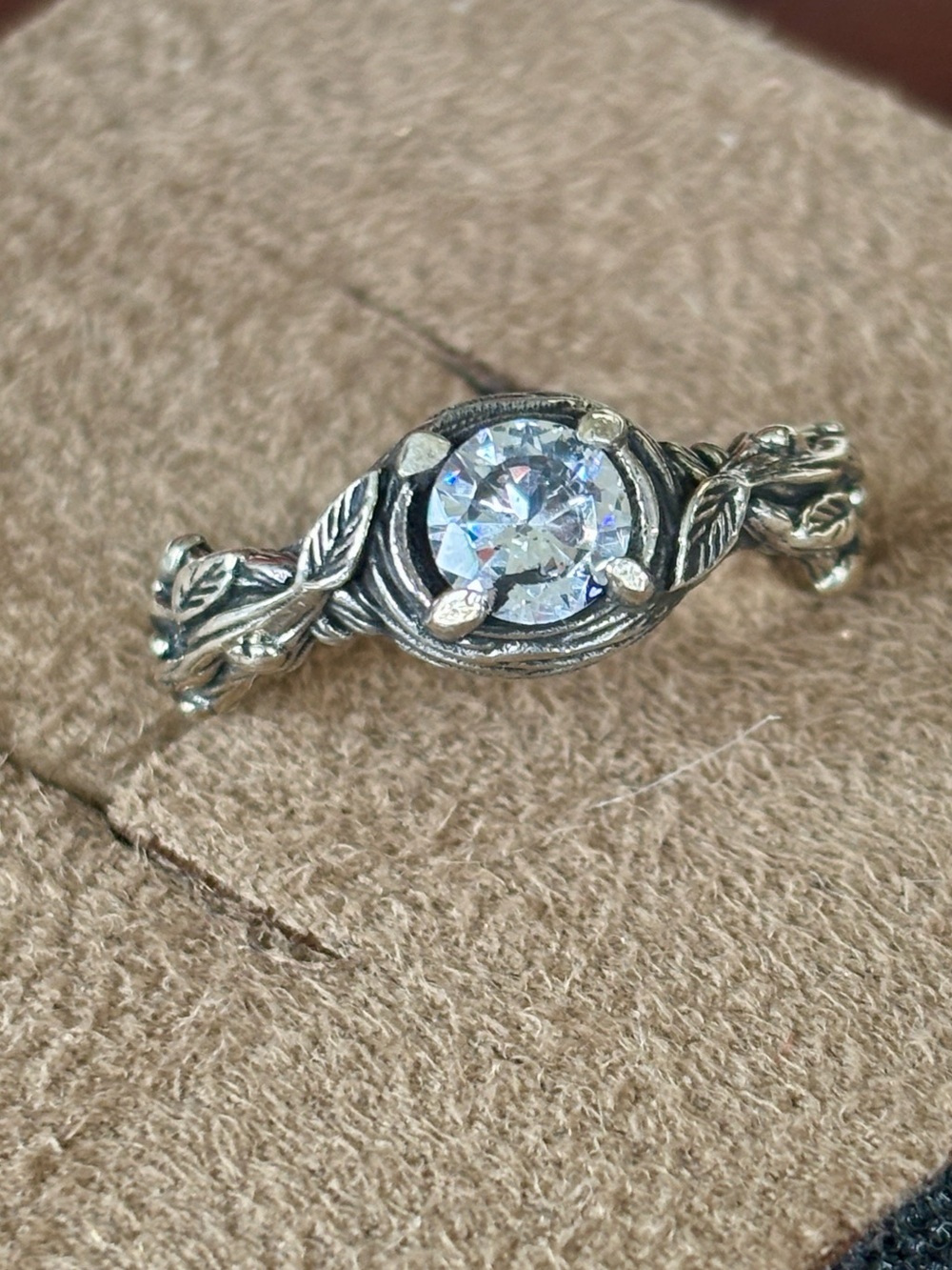 Silver Tree Branch Band Nature Woodland Boho Vine Hippie Engagement Ring Promise